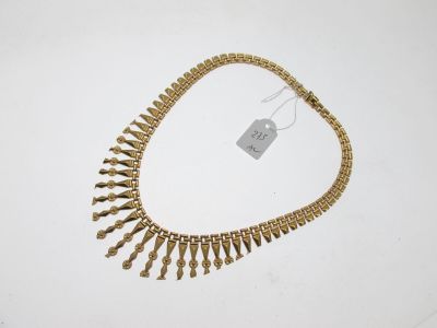 collier draperie or rose 750°/°° à maillons articulés en c… - Photo 1