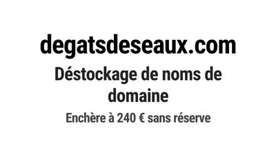 Nom de domaine degatsdeseaux.com.