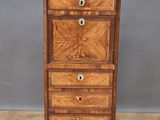 commode ancienne en bois avec dessus en marbre