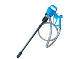 a blue hose with a blue handle and a blue hose attached to it
