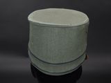 an image of a green hat with a blue stripe