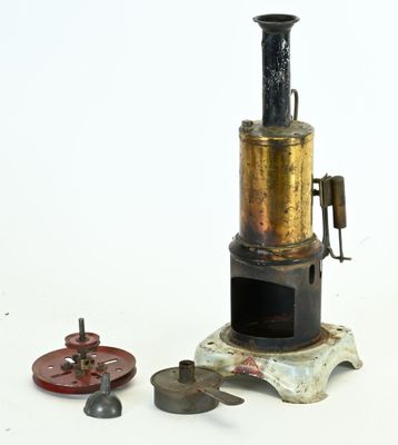 JC Unis France, machine à vapeur verticale(27cm), trace de chauffe, br - Photo 1