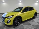a yellow car parked in a room with a checkered floor