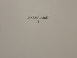 an open book with the title exemplaire written in black on a white background