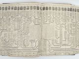 an image of an old book with a pattern on it