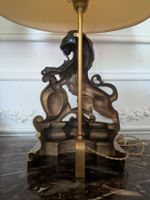 Têtes de chenets en bronze doré et patiné noir "Lions hérald… (photo 3)
