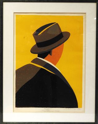 une image représentant un tableau d'un homme portant un chapeau