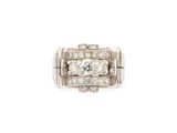 a white gold and diamond ring