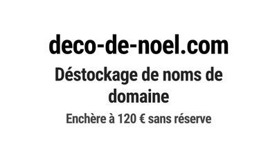 Nom de domaine deco-de-noel.com.