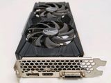 a close up of a video card on a white surface