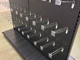 a display with a lot of items on it in a store