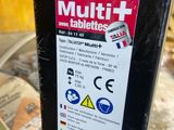 a label on the back of a parking meter that says talia top multi - tablet