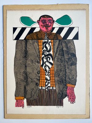 le dessin d'un homme en costume-cravate