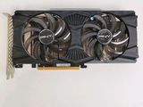 a close up of a video card with two fans on top of it