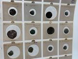 a picture of a display of coins and coins on a wall