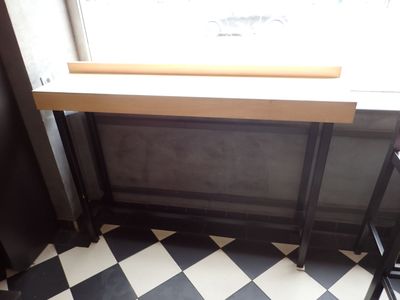 a black and white checkered floor in a room