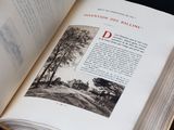 an open book with a picture of a tree in it