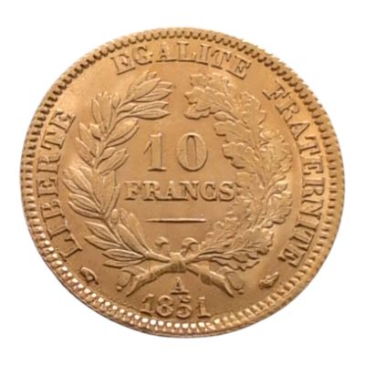 l'image d'une pièce d'or sur laquelle figure le chiffre 10