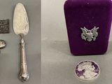 two different pictures of a knife, spoon, and other items