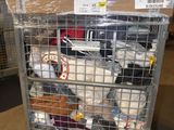 a cart with a lot of items in it