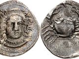 une pièce d'argent portant une tête d'homme