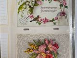 a book with a picture of a bird and flowers on it