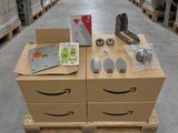 the amazon box is full of different items in the warehouse