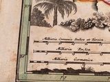 an old map with a red circle on it