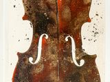 an image of a painting of a cello on a white background