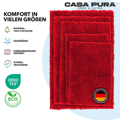 FLOORDIREKT - Tapis de bain Badematten SKY - 80x150cm - Roug…