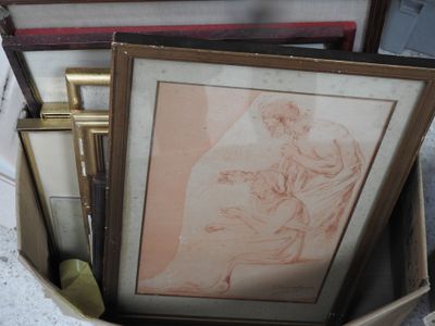 a picture of a picture of a woman and a child in a box