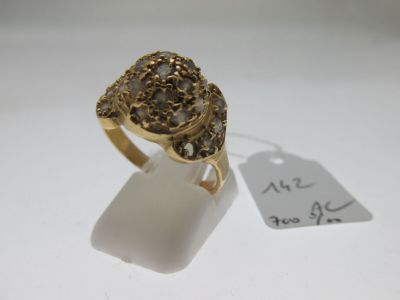 bague monture or bas-titre 700°/°° sertie de pierres (manq… - Photo 1