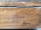 a close up of a piece of wood that has been scratched off