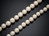 a cultured pearl and diamond necklace