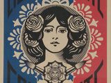 l'image d'une affiche avec un visage de femme