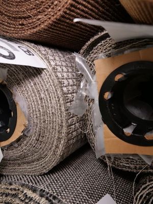 two rolls of jute twine on top of each other