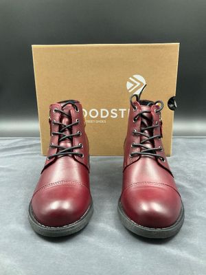 GOODSTEP, taille 35, modèle Velvet, bottines en cuir bordeau…