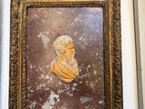 a picture of a picture of a man on a wall