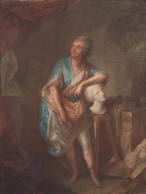 une image représentant un tableau sur lequel figure un homme tenant le buste d'un autre homme