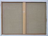 an image of a close up of a bulletin board with a wooden frame