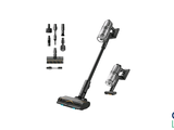 two different types of vacuum cleaners are shown on a white background