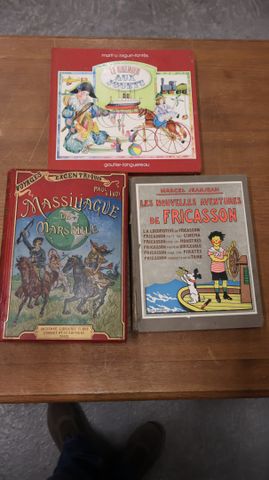 3 livres « les nouvelles aventures de Fricasson » ; « Massiliague...