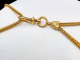an image of a gold necklace with a chain