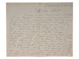 lettre manuscrite écrite à l'encre noire sur une feuille de papier