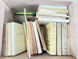a box full of books that are sitting on a table