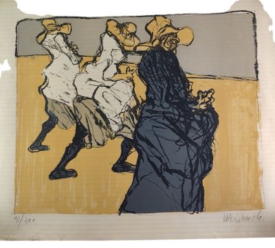 une photo d'un tableau représentant une femme et deux enfants