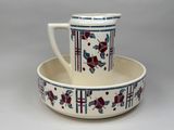 a cup and saucer sitting on a saucer