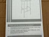 a box with a sign on it that says bar stools