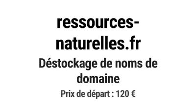 Nom de domaine ressources-naturelles.