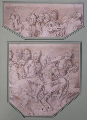 École romaine, XVIIIe siècle Frises de guerriers romains